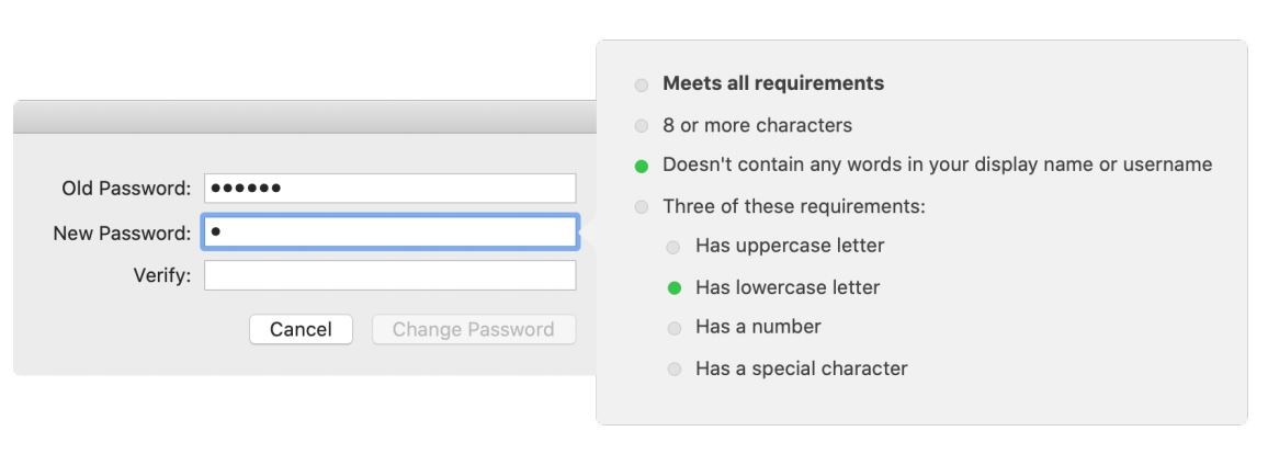 password requirements kerberos