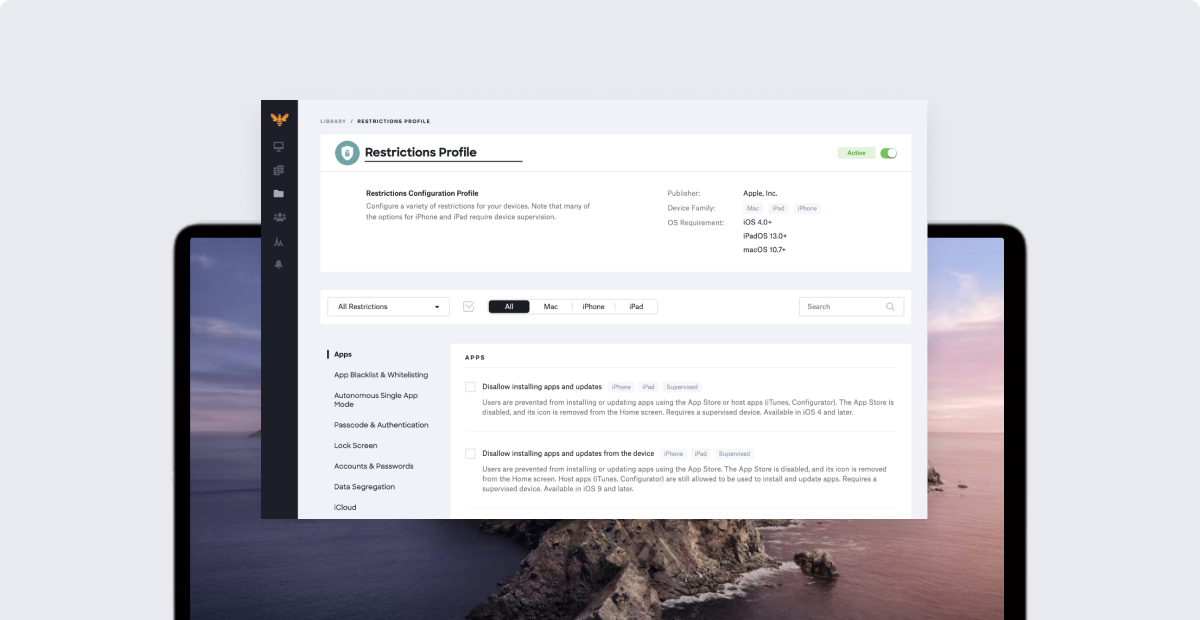 Introducing 120+ New Apple Device Restrictions