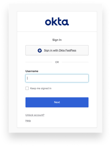 Okta login