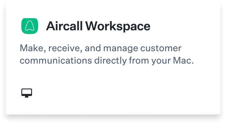 Auto App: Aircall Workspace