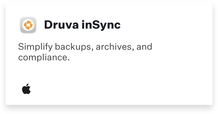 Auto App: Druva inSync