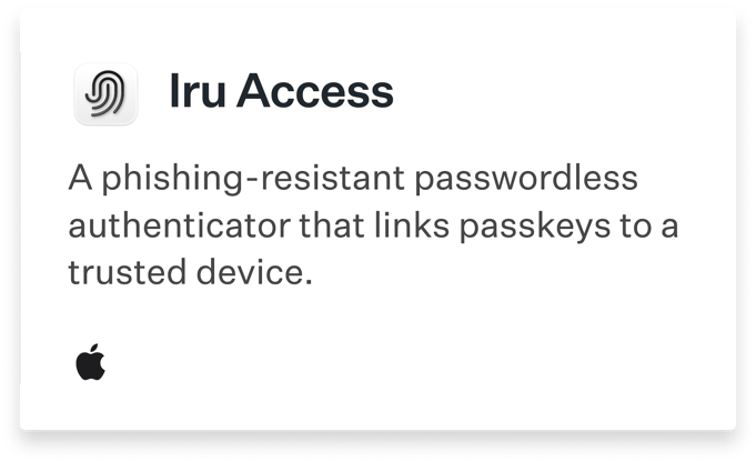 Auto App: Iru Access