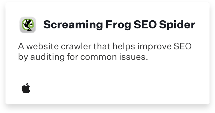 Auto App: Screaming Frog SEO Spider