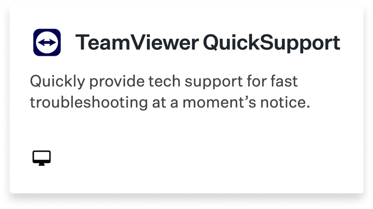 Auto App: TeamViewer QuickSupport