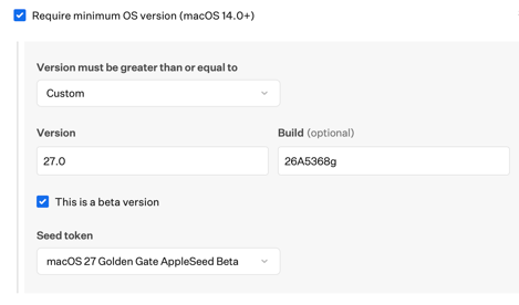 The ADE Library Item allows customers to force beta enrollment and upgrades during enrollment