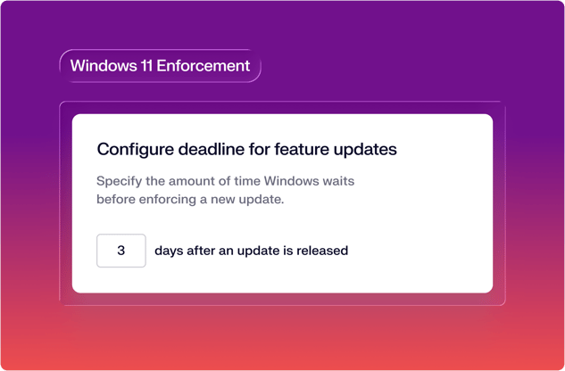 Managed Windows OS: Enforce updates on your timeline