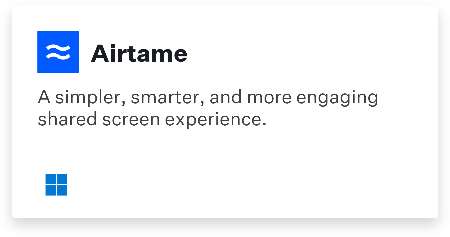 Airtame Title Card