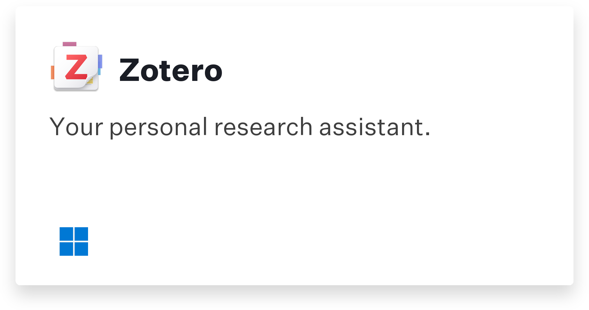 Zotero Title Card