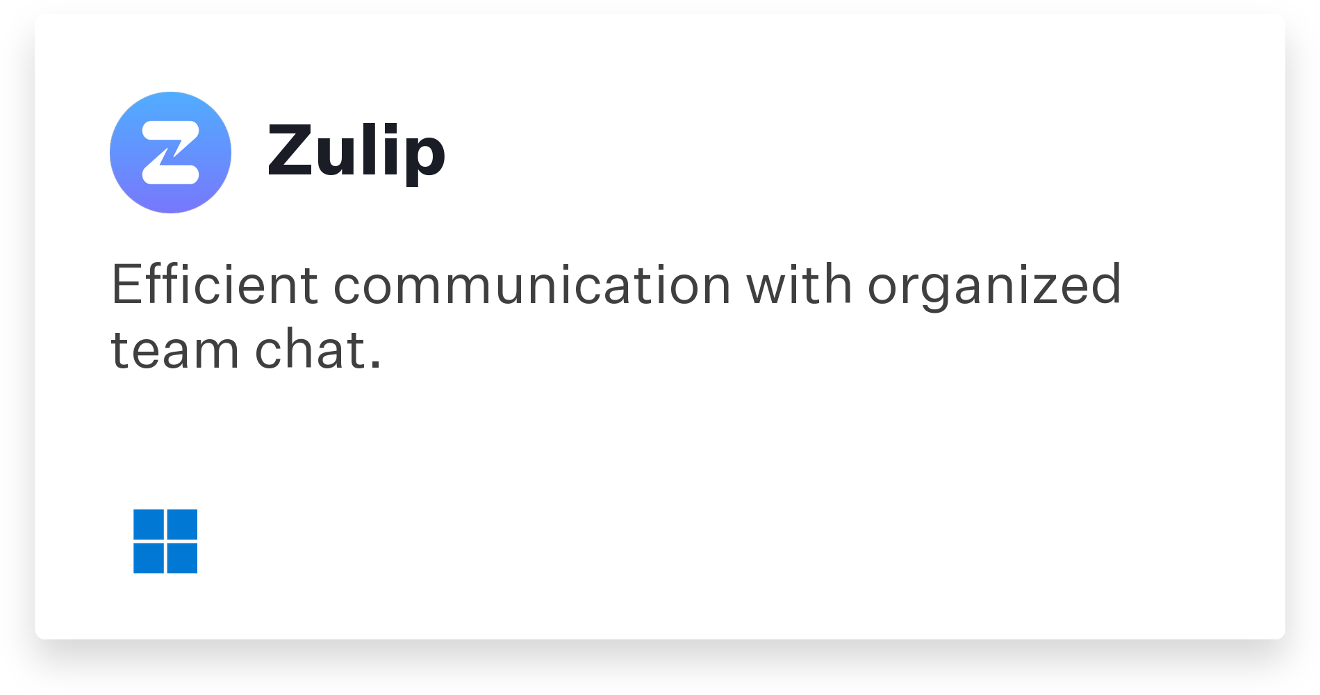 Zulip Title Card