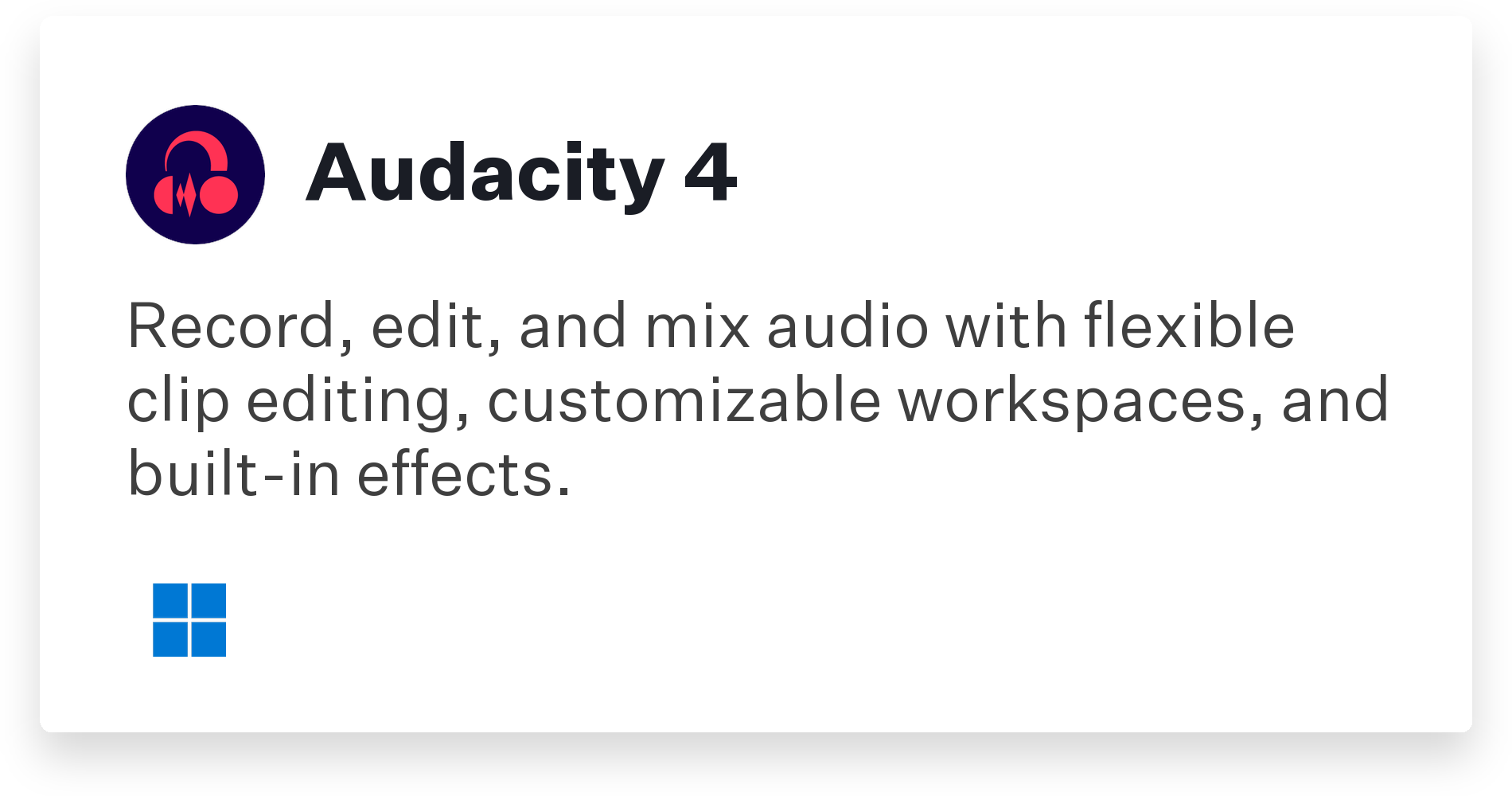 Audacity 4 Title Card