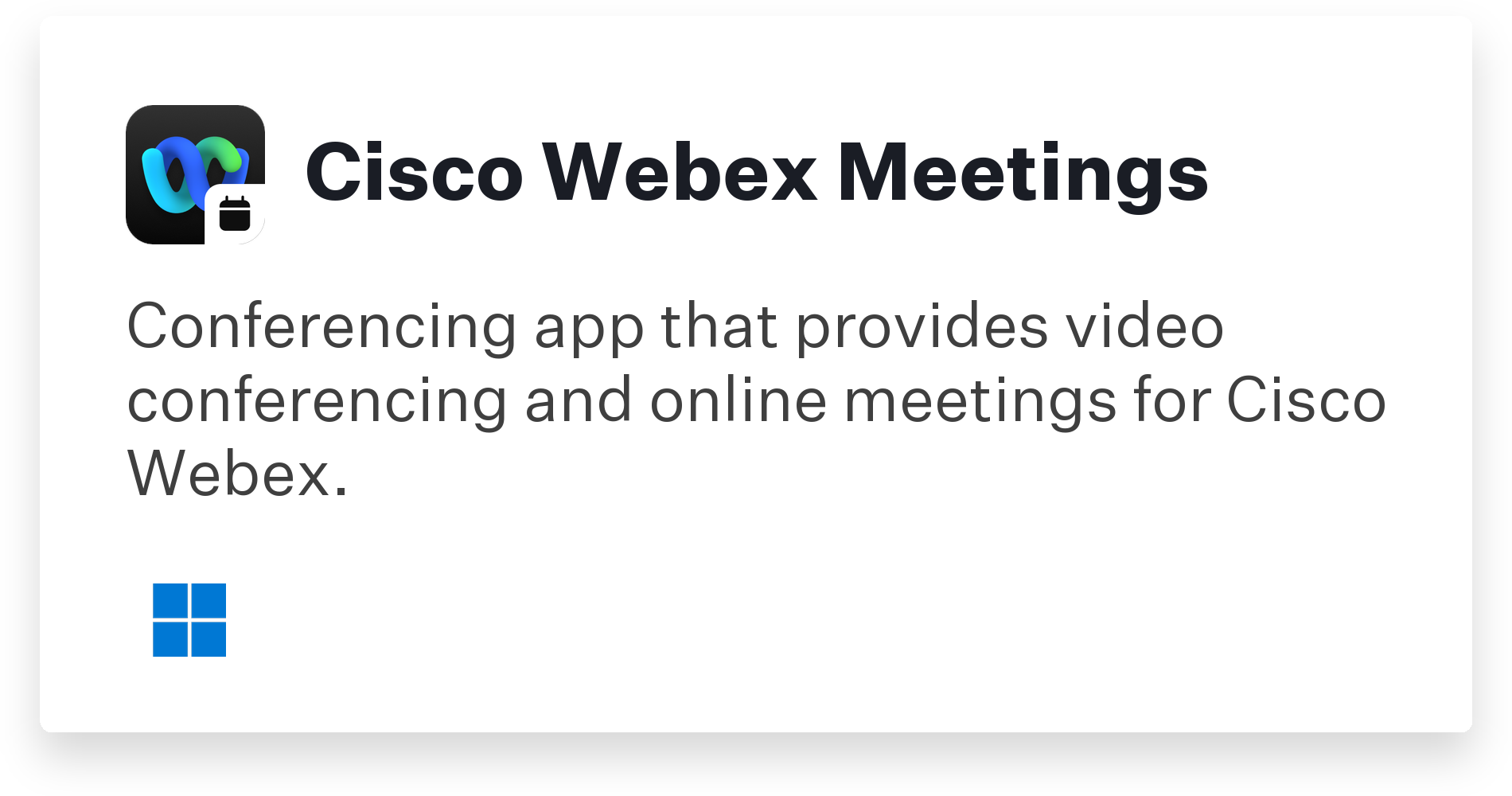 Cisco Webex Meetings Title Card