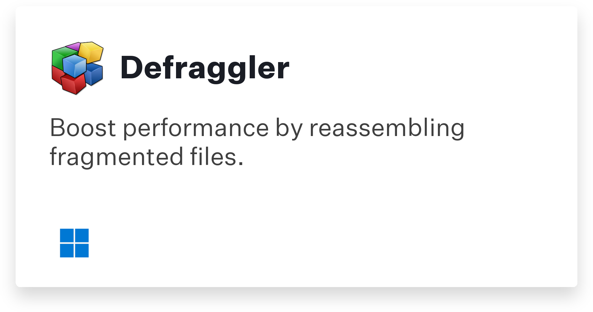 Defraggler Title Card