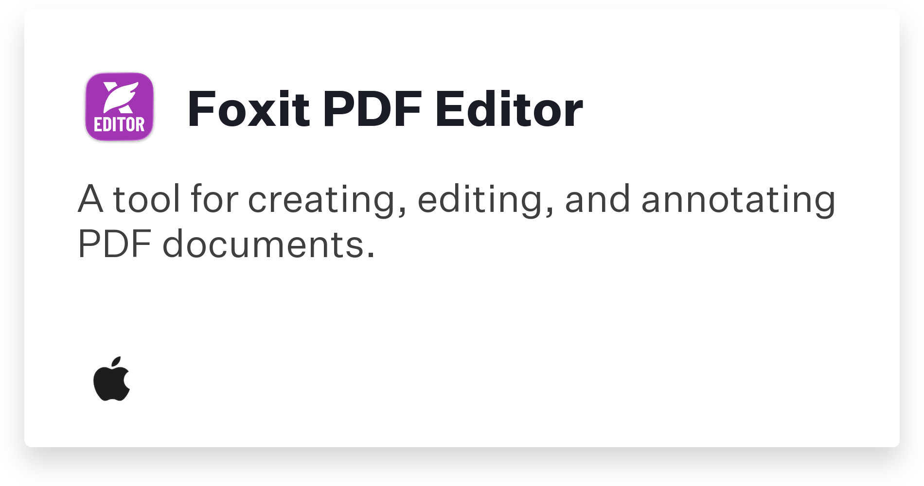 Foxit PDF Editor Title Card