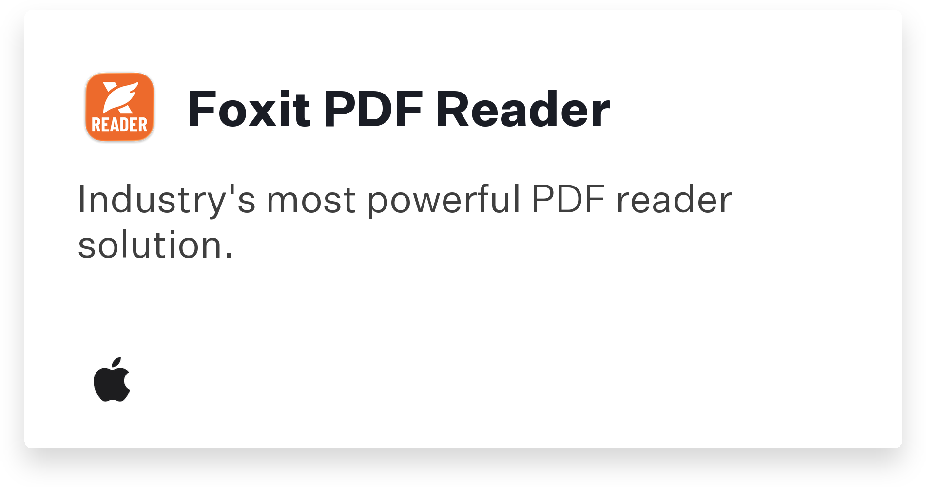 Foxit PDF Reader Title Card