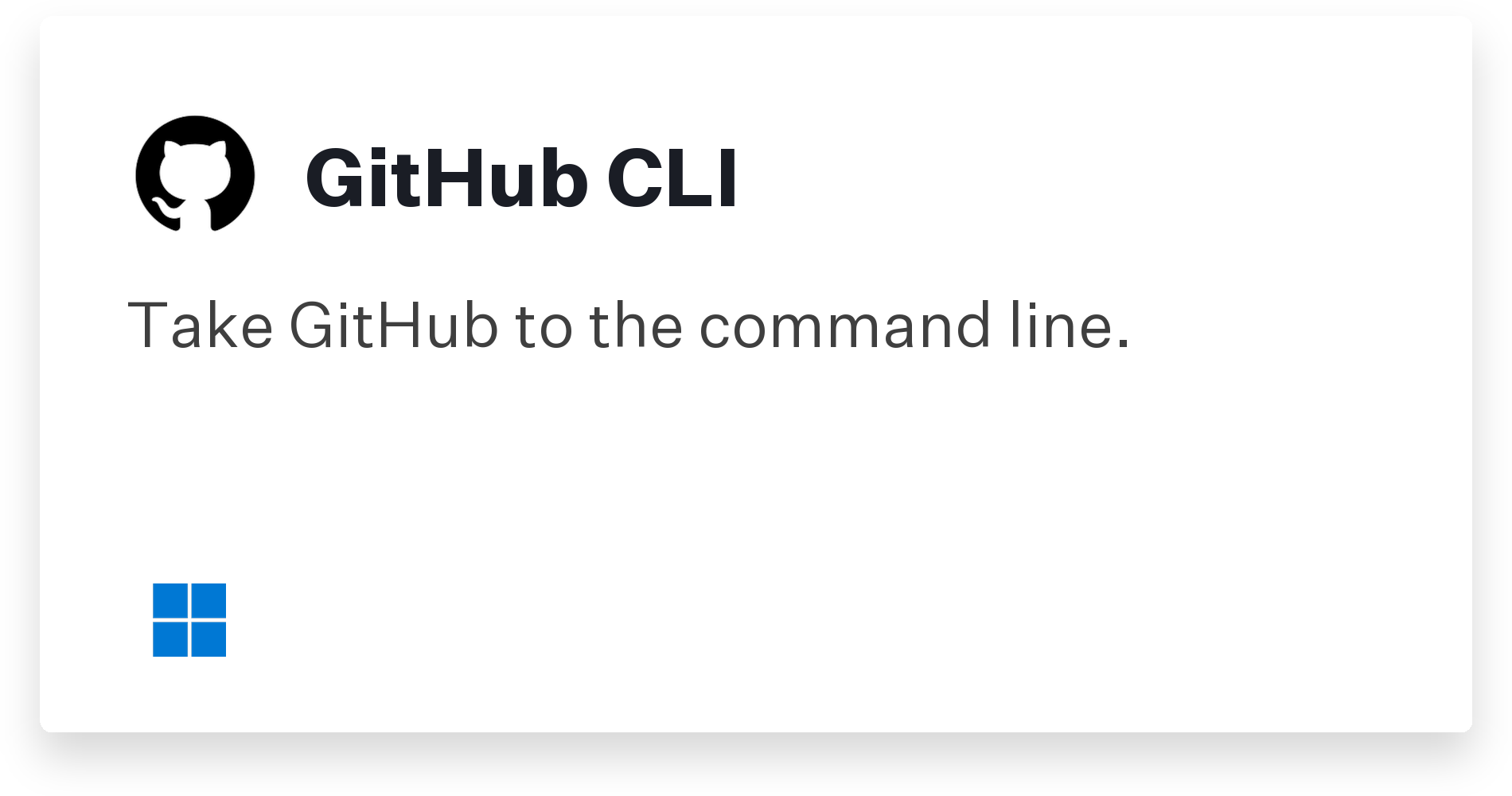GitHub CLI Title Card