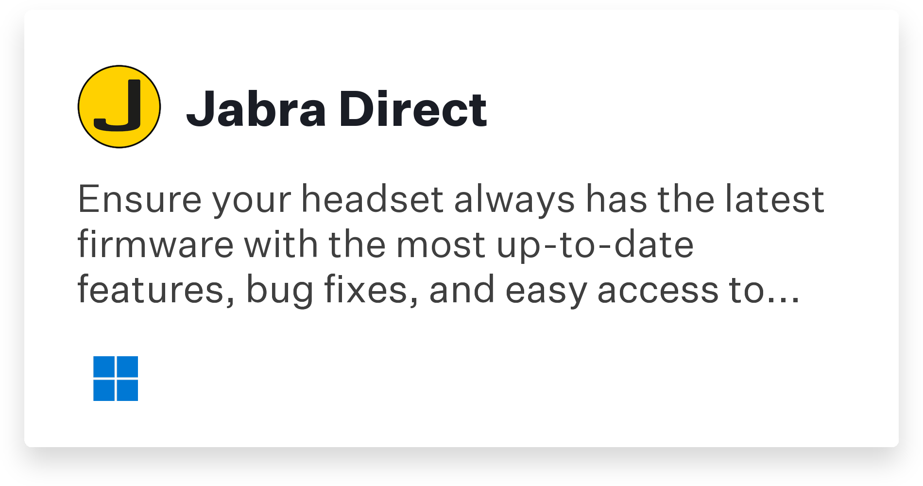 Jabra Direct Title Card