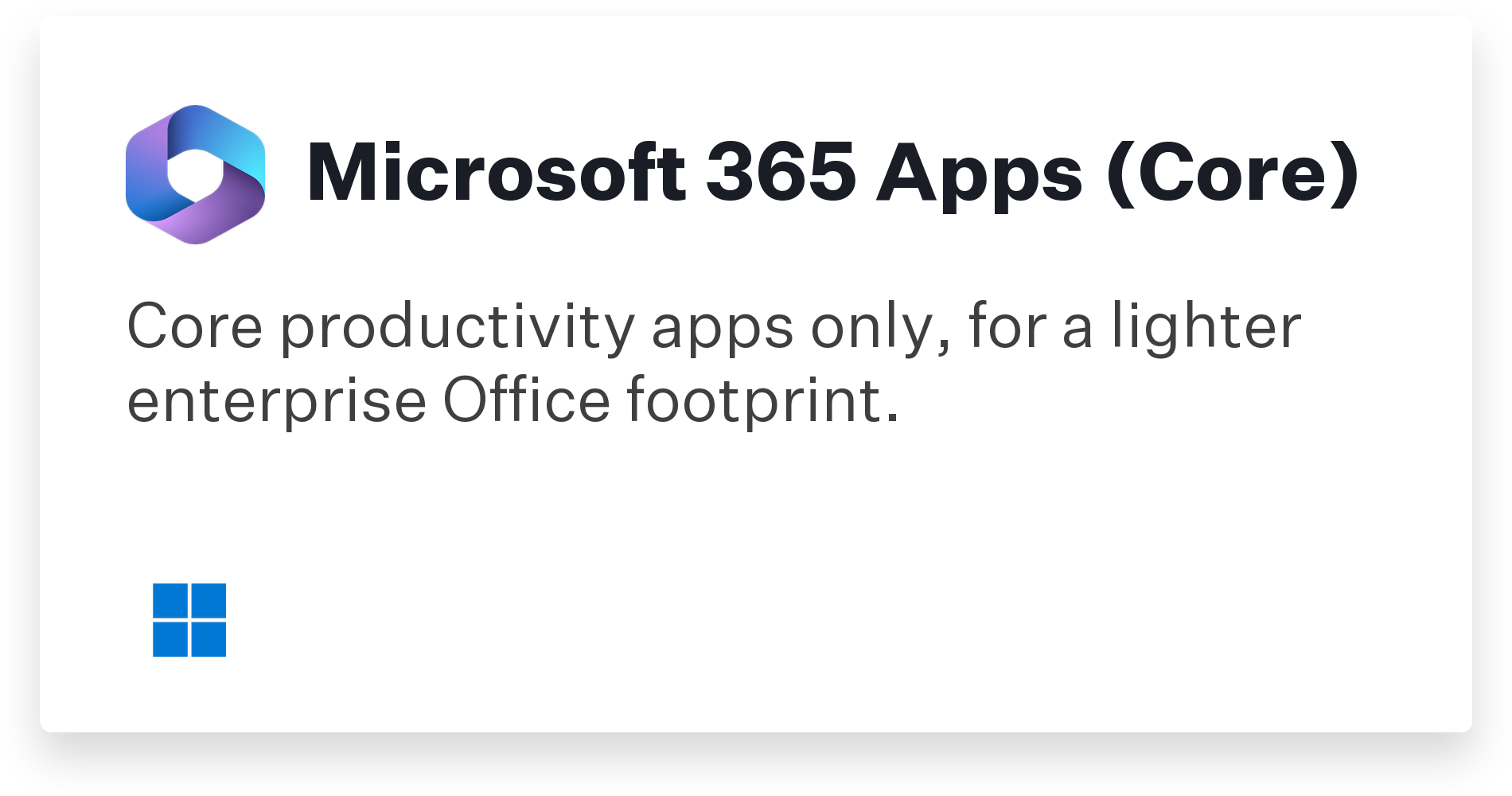 Microsoft 365 Apps (Core) Title Card