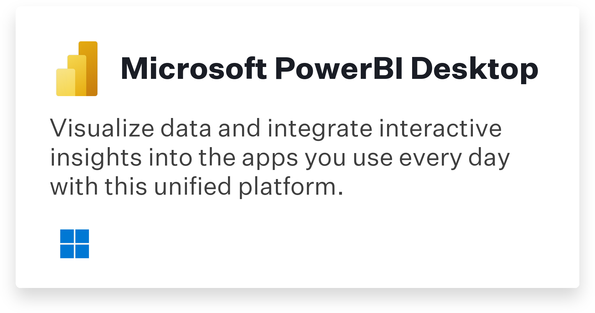 Microsoft PowerBI Desktop Title Card