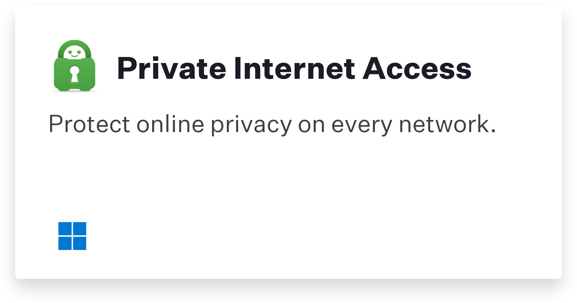 Private Internet Access Title Card