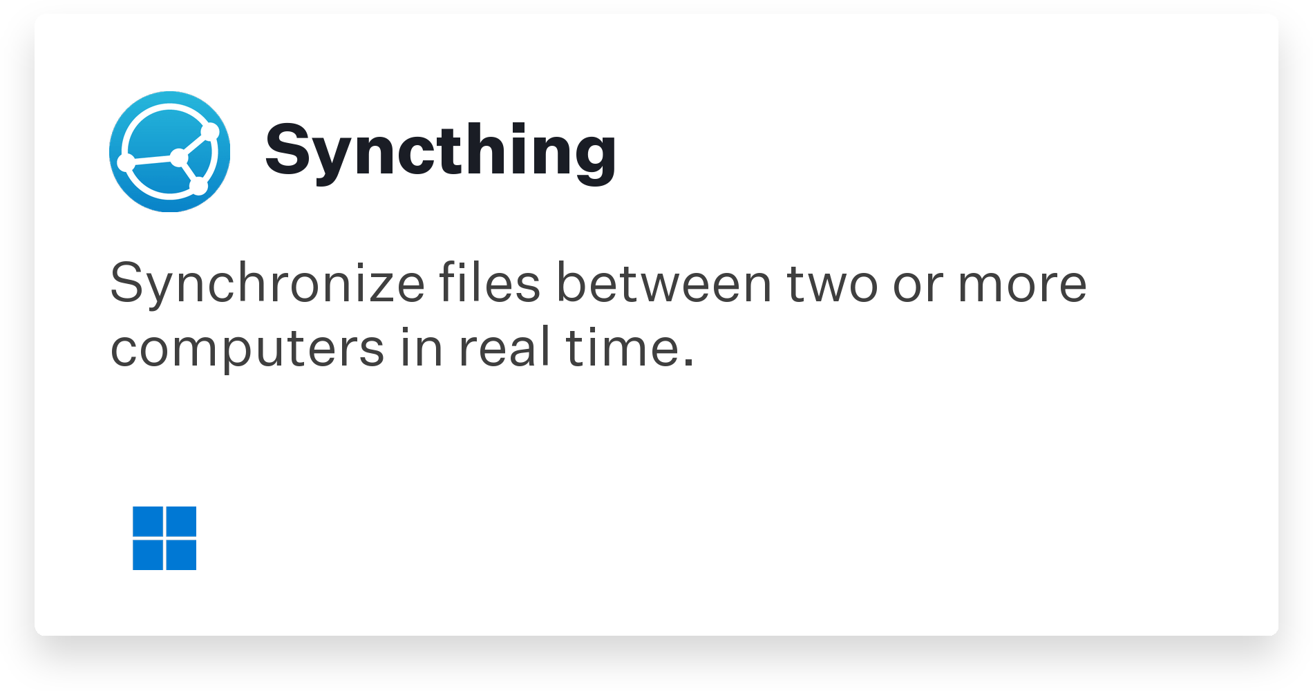 Syncthing Title Card