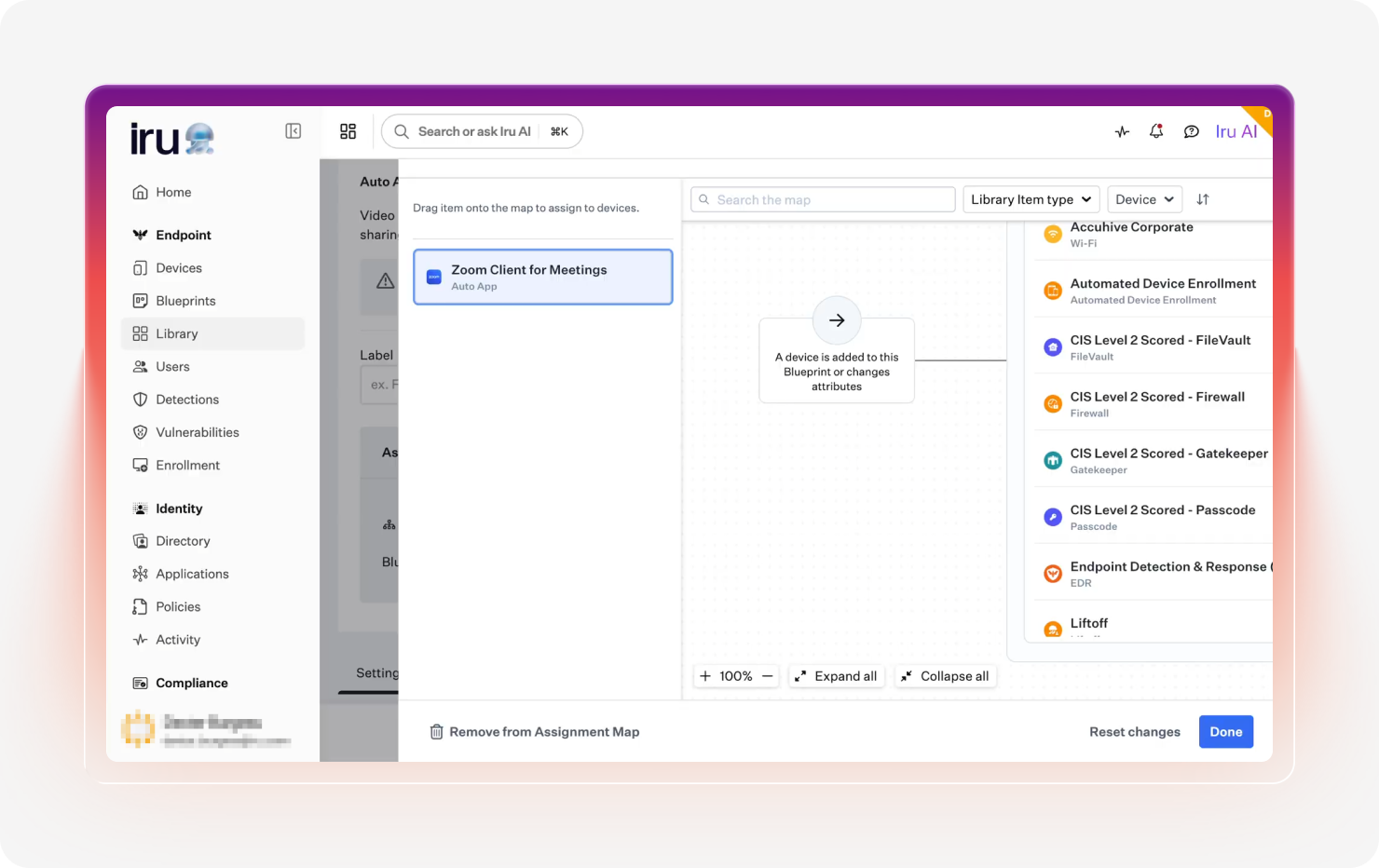 A screenshot showing how Iru provides remote installation services to your device fleet.