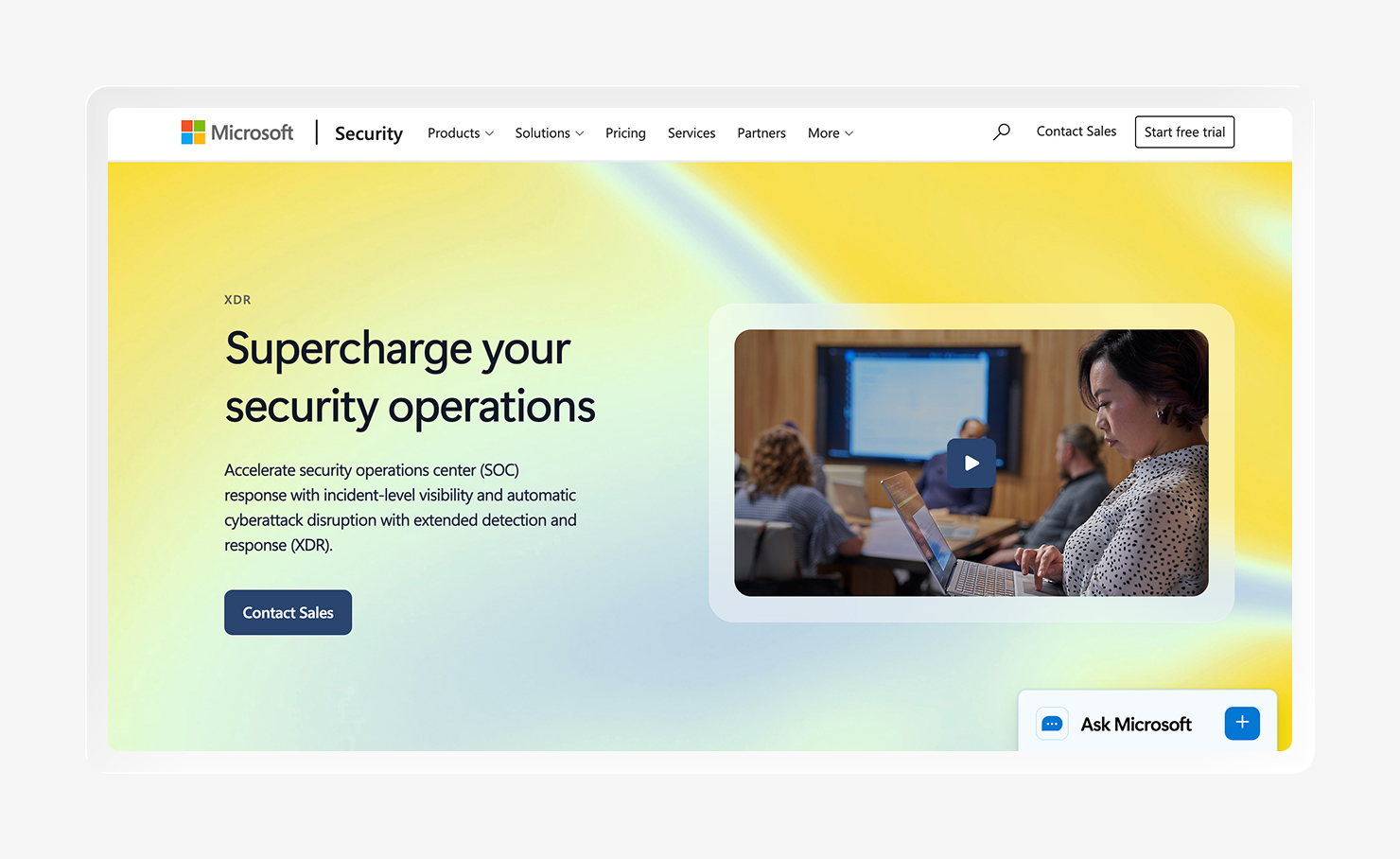 A screenshot of Microsoft Defender XDR’s homepage.