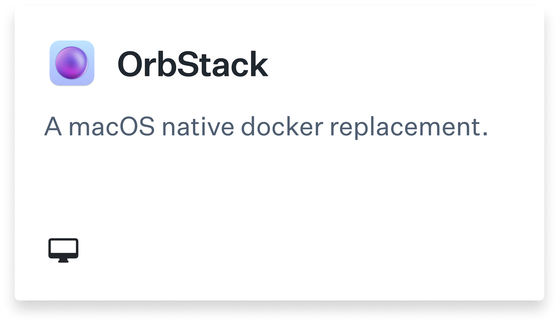 OrbStack Title Card