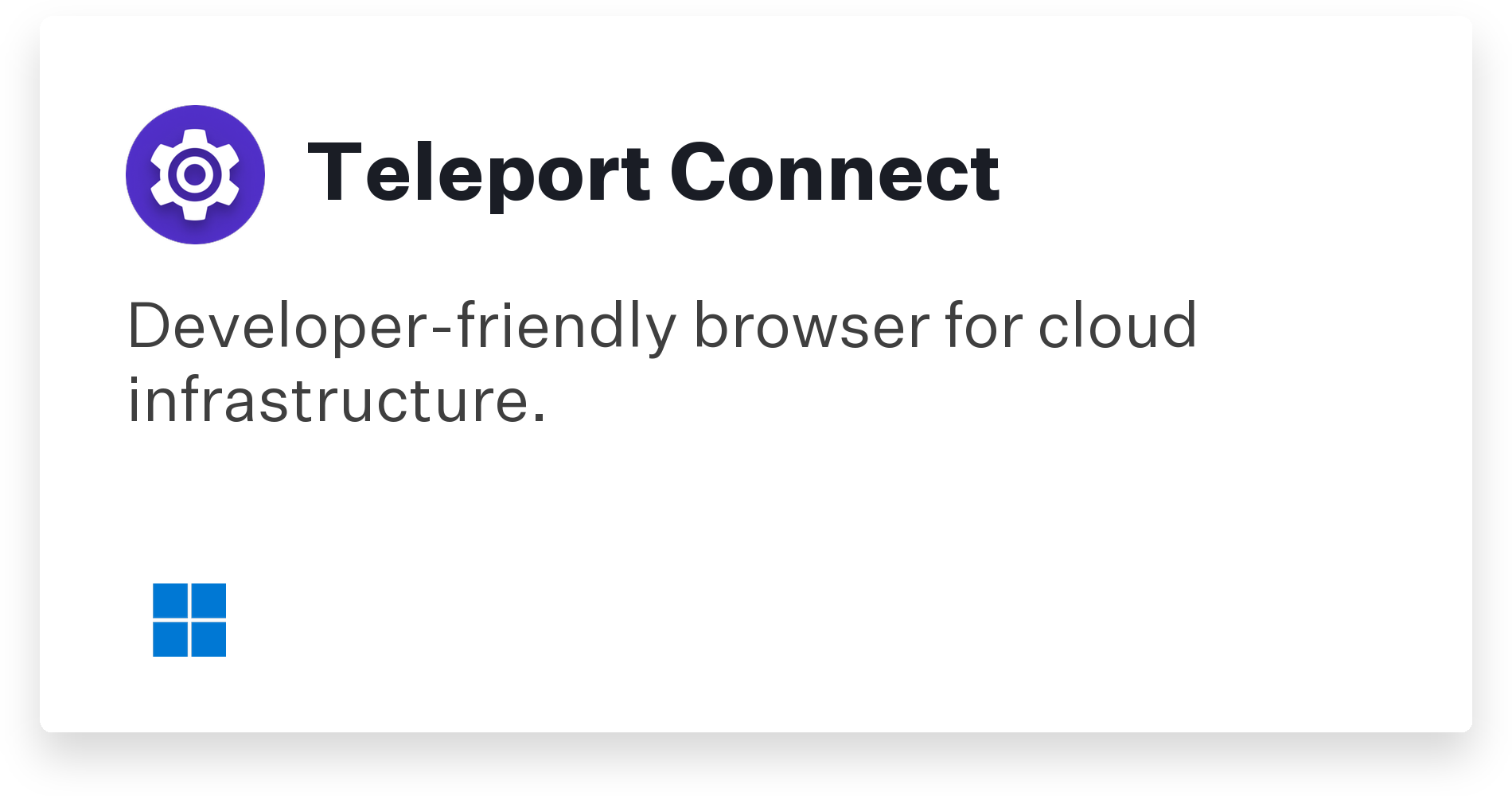 Teleport Connect Title Card