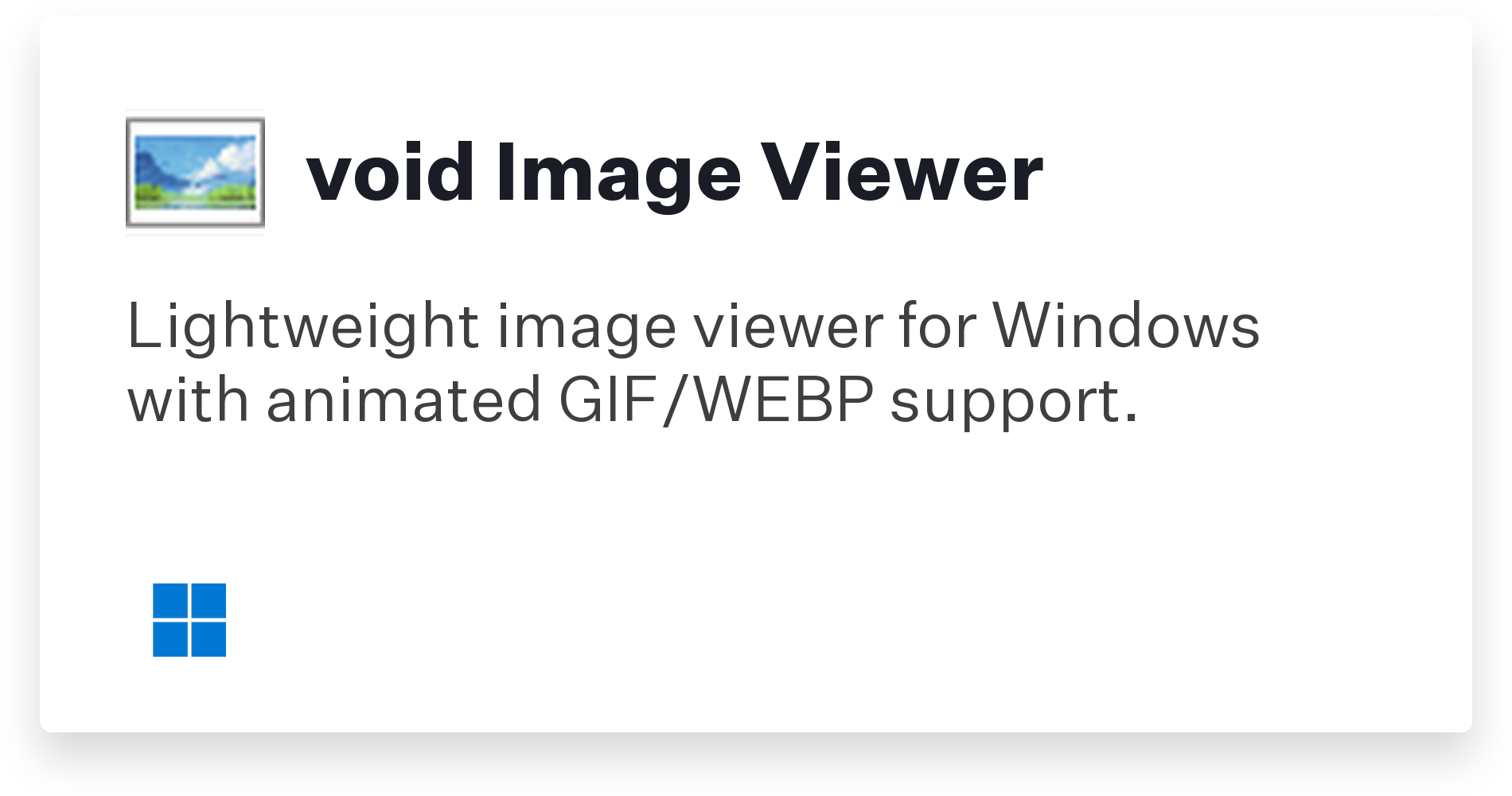 void Image Viewer Title Card