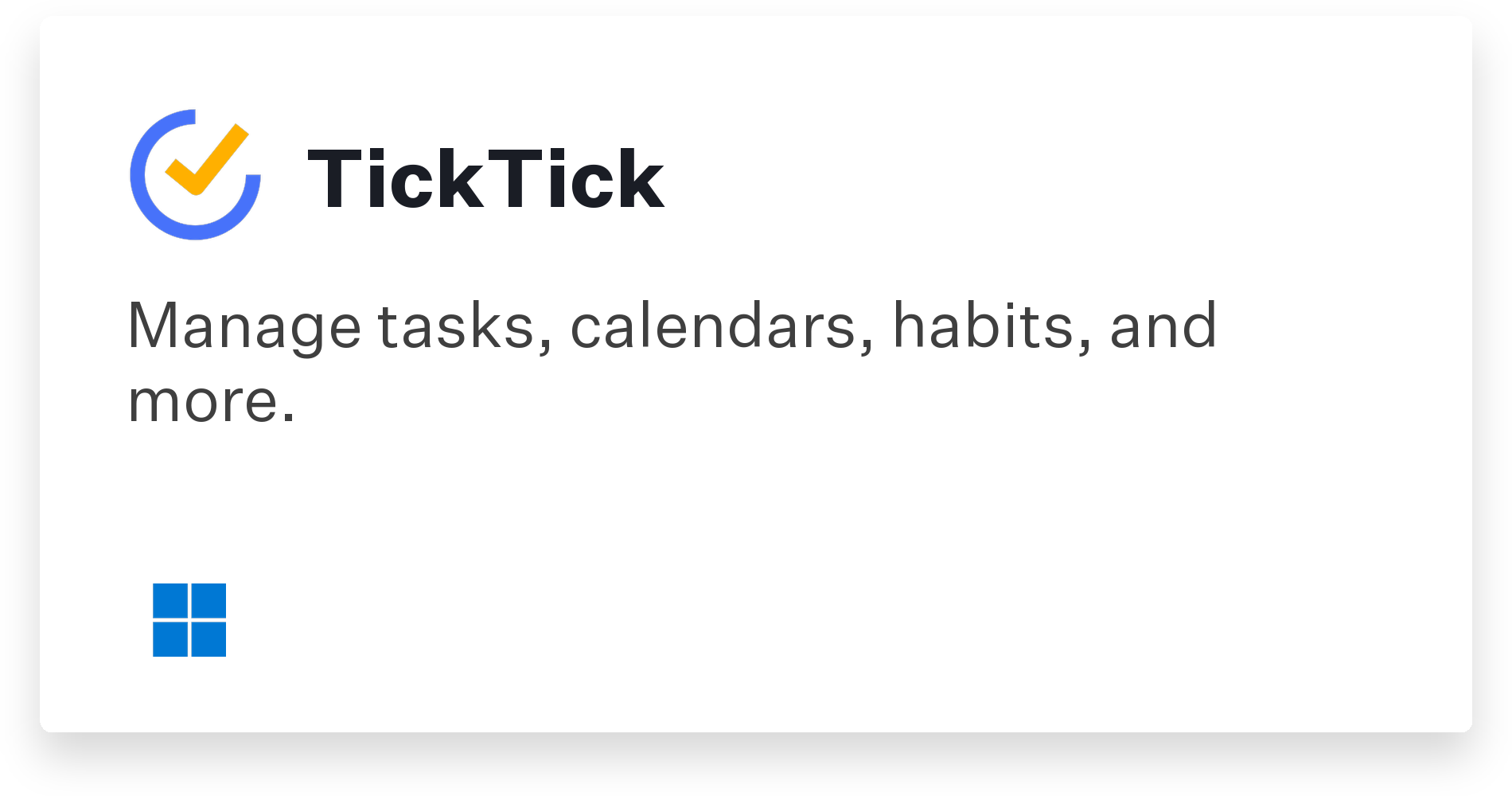 TickTick Title Card