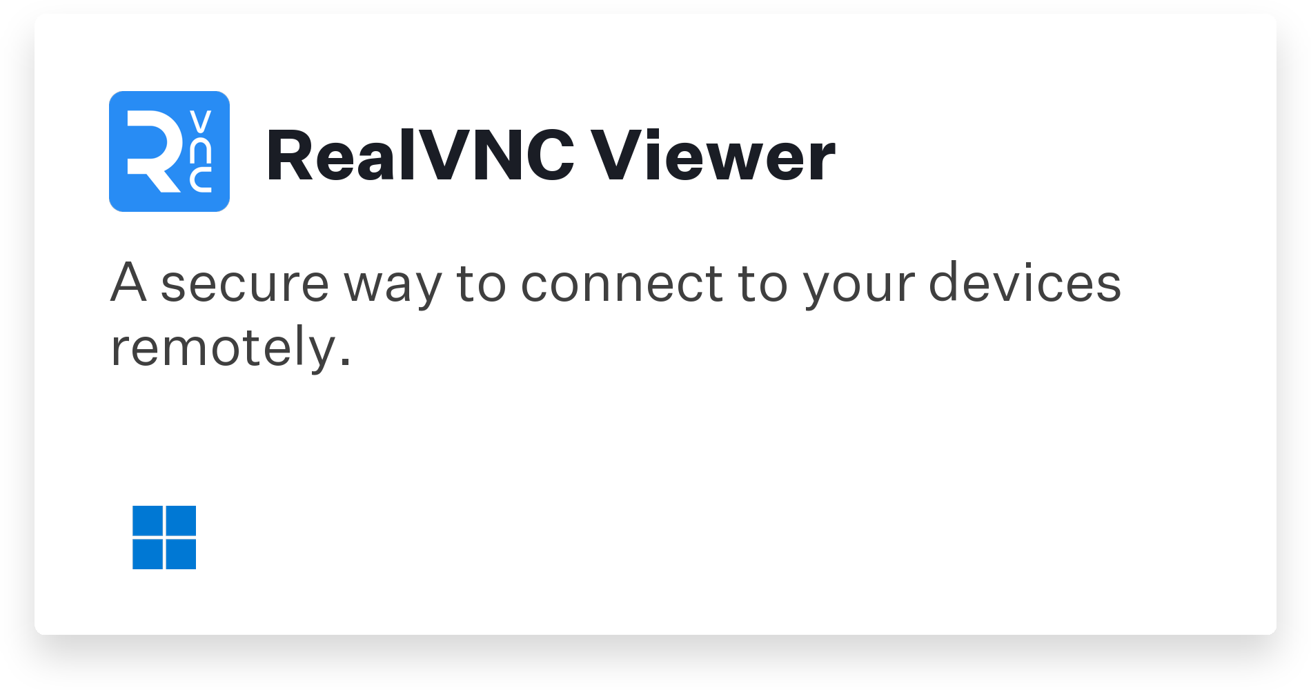 RealVNC Viewer Title Card