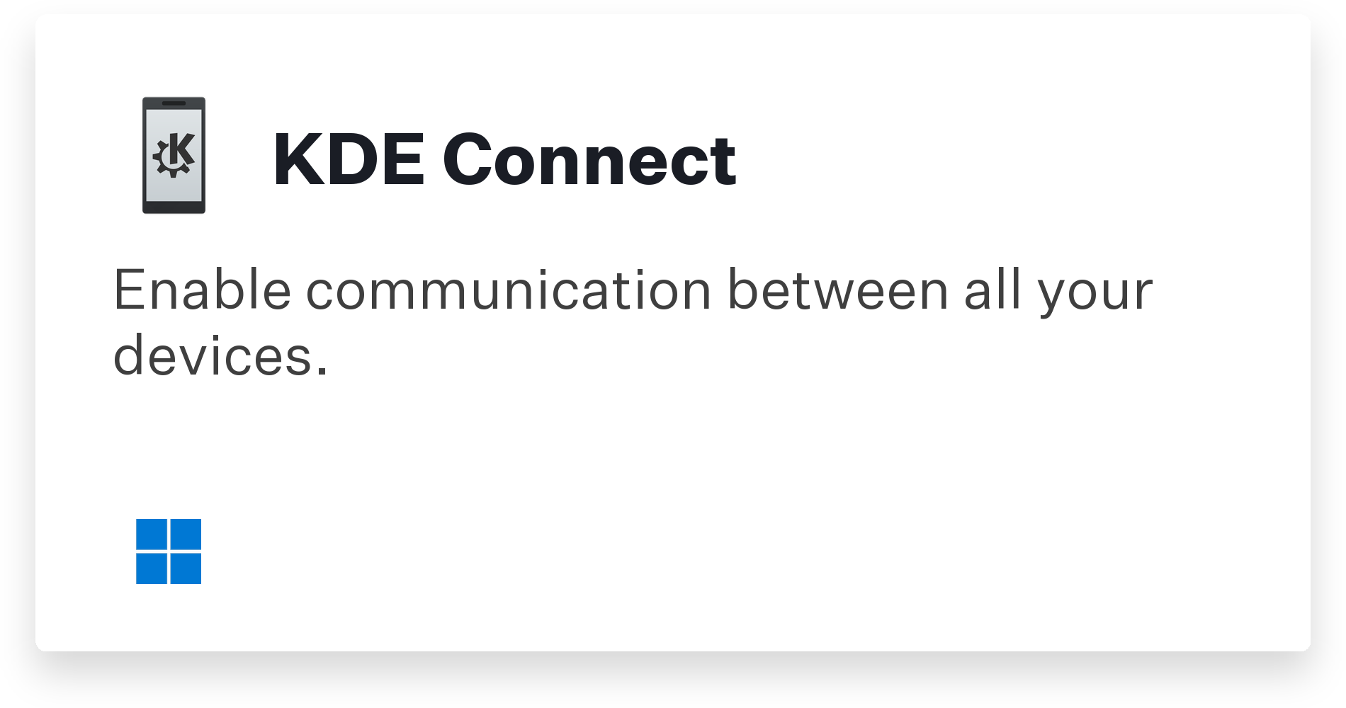 KDE Connect Title Card