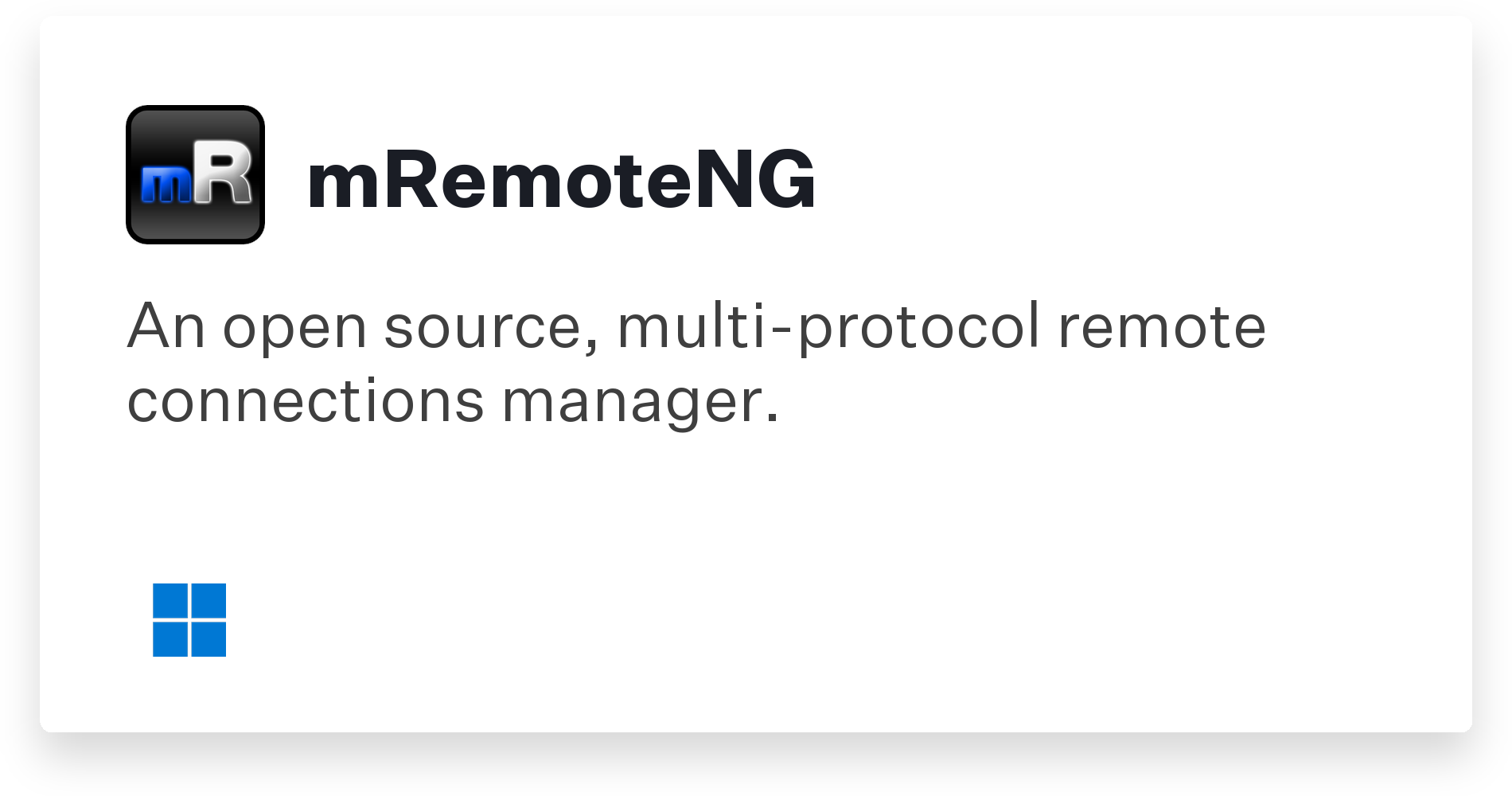 mRemoteNG Title Card