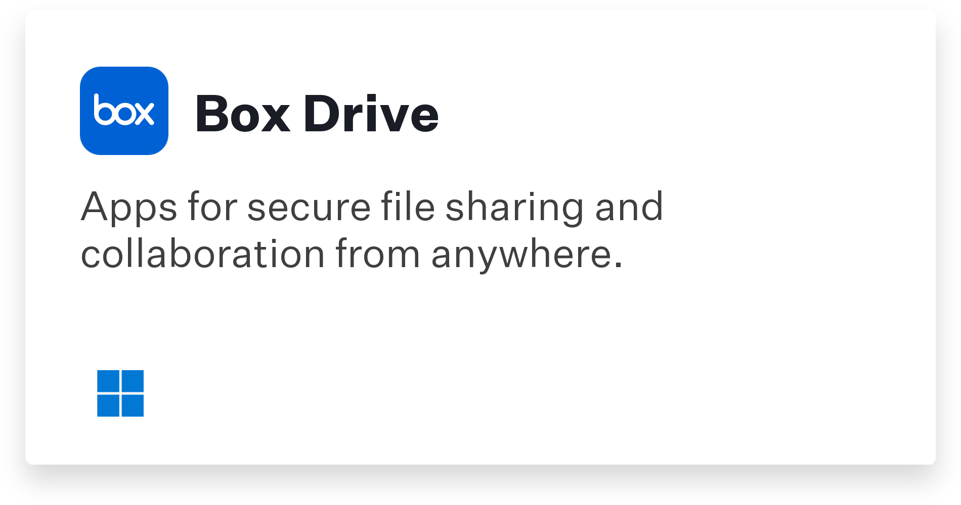 Box Drive Title Card