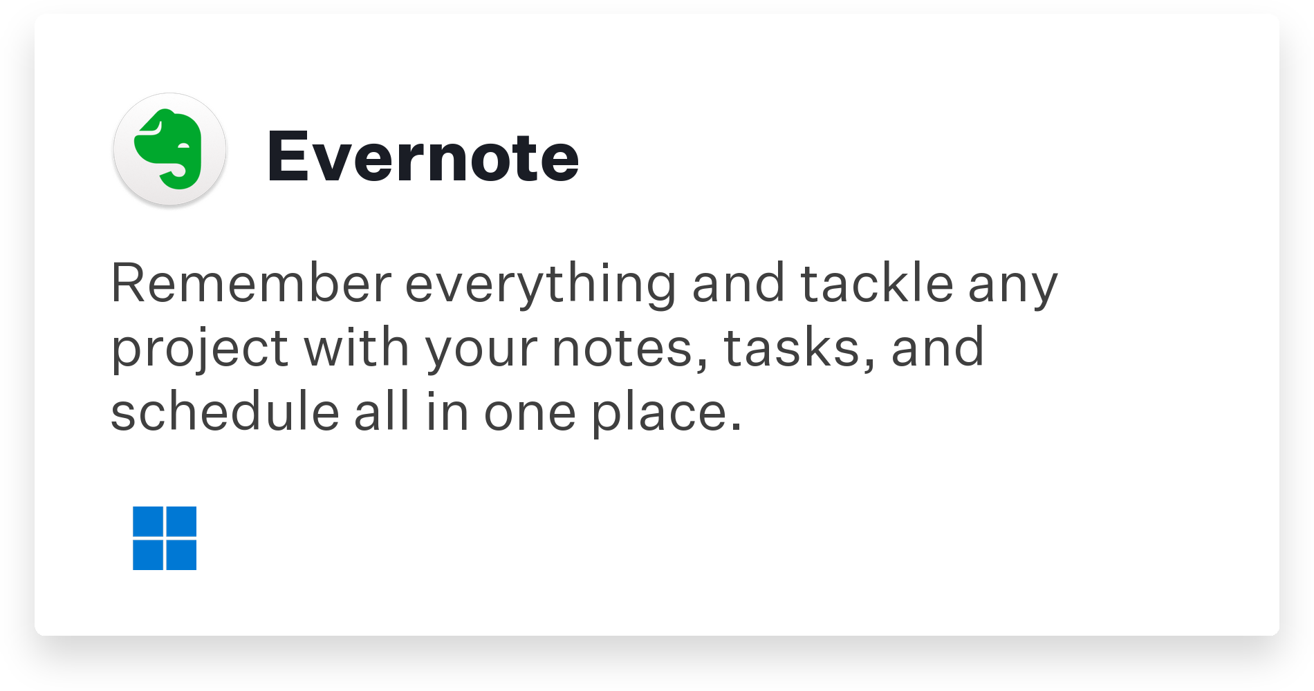 Evernote Title Card